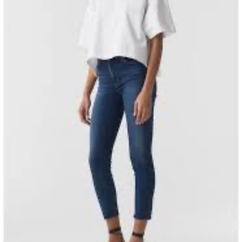 AGOLDE SOPHIE Skinny Jeans Cropped Raw Hem A018-3005 Size 30 stretch